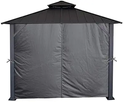 

Privacy Curtain Set for 10-Ft x 10-Ft Gazebo (10-ft x 10-ft, Charcoal) Door name dorm Tela para mosquitos Bug door screen Zapper