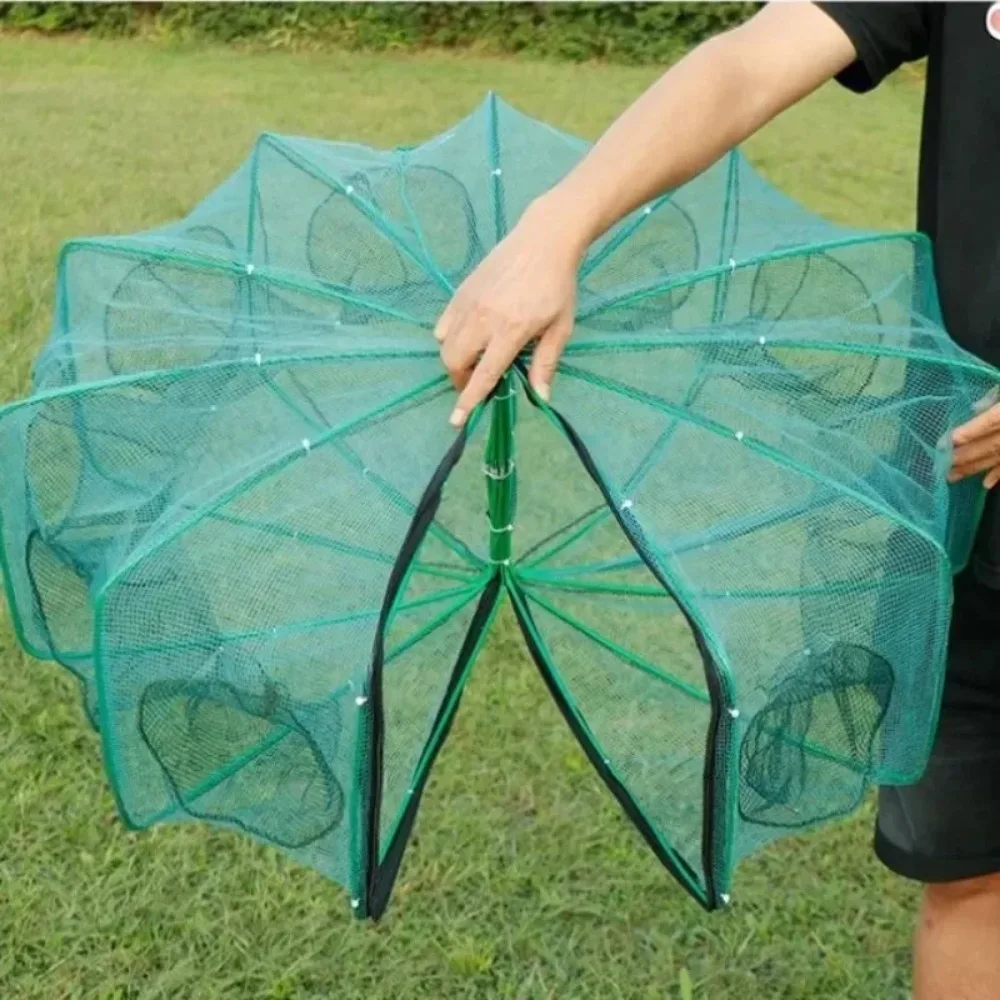 40~82cm Nylon Casting Nets 6/8/10 Holes Fishing Net High Quality Foldable Green Hexagon Octagon Net