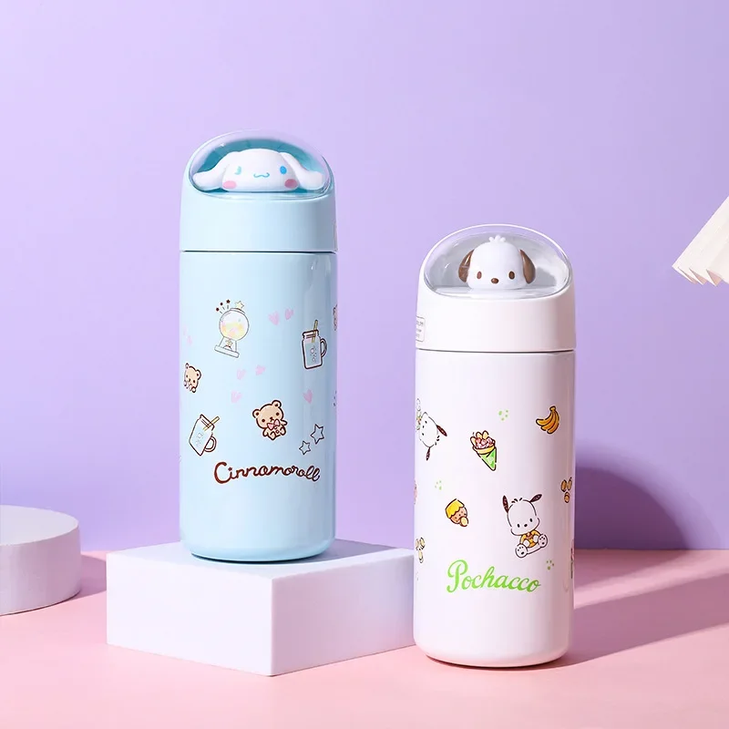 350ML Mini Hellokitty Kuromi Thermos Water Bottle Portable 316 Stainless Steel Kawaii Insulated Cup Mug Office Vacuum Flasks stainless steel thermos cup