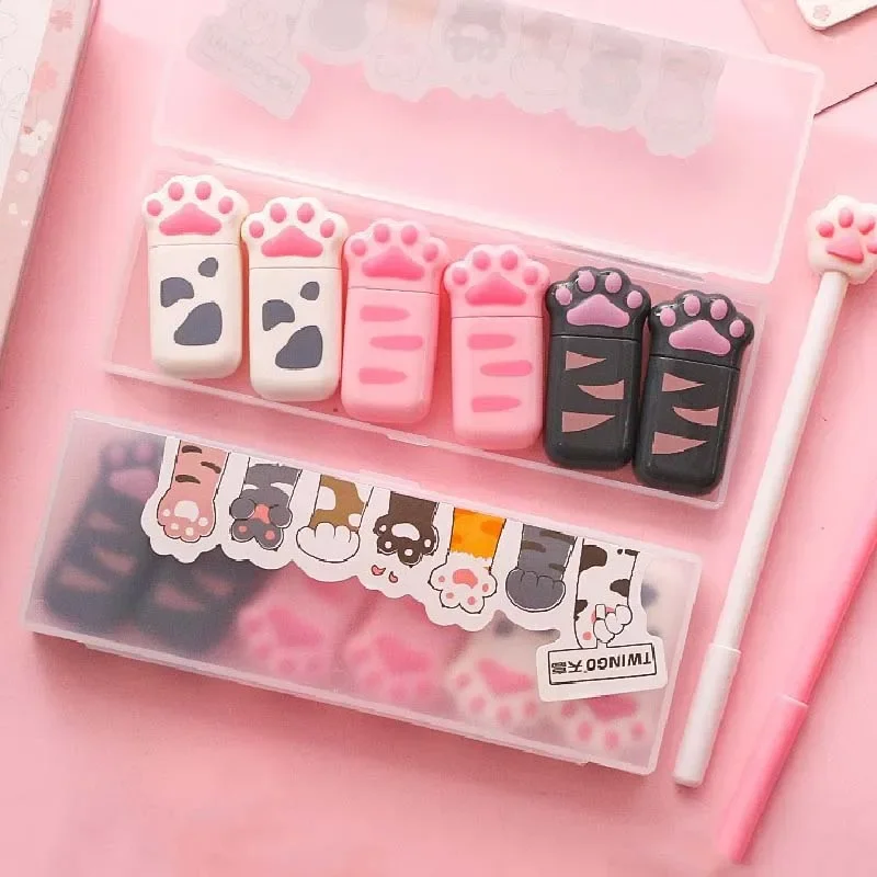 6pcs Cat Claw Mini Correction Tape Kawaii White Out Corrector Stationery correction tape