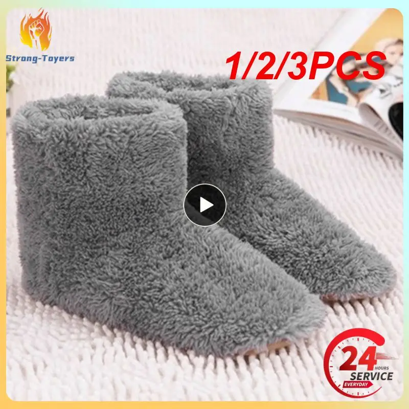 

1/2/3PCS Winter USB Heater Foot Shoes Plush Warm Electric Slippers Feet Heated Washable Electric Shoes Warming Pad Heating