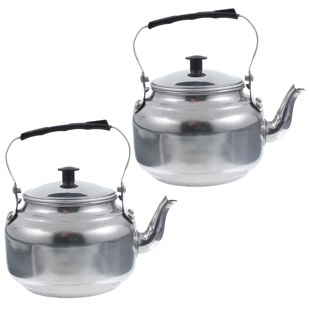 

2Pcs Aluminum Alloy Stovetop Teapot Metal Tea Kettle Stovetop Boiling Tea Kettle with Filter
