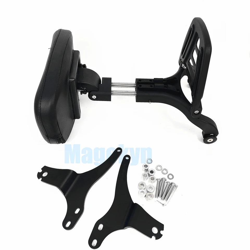 Schienale Per Harley Touring 1997-2023 - Regolabile, In Pelle PU E Acciaio - Foto 8