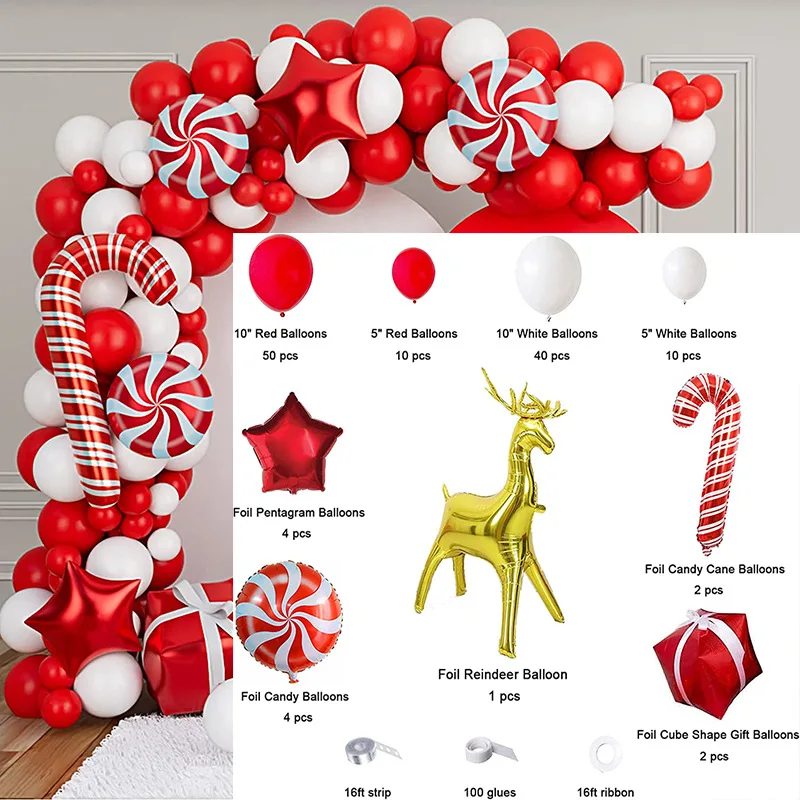 Kit de ballons en forme d'arche de noël, 97 pièces, guirlande en aluminium,  étoile explosive, décorations pour fête de noël et nouvel an, à faire  soi-même - AliExpress