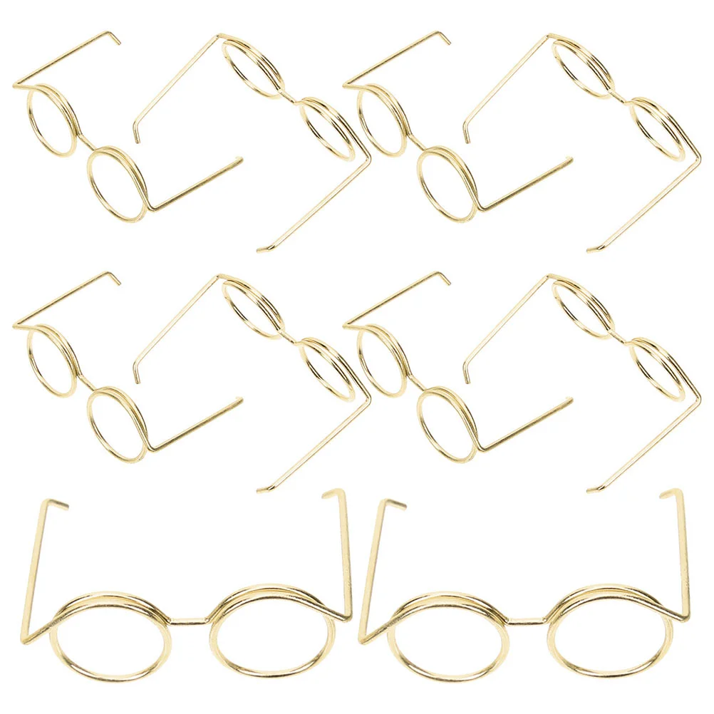

Doll Eyeglasses Doll Dress Up Glasses Miniature Eyeglasses Mini House Mini Glasses Circular Frameless Doll Accessories