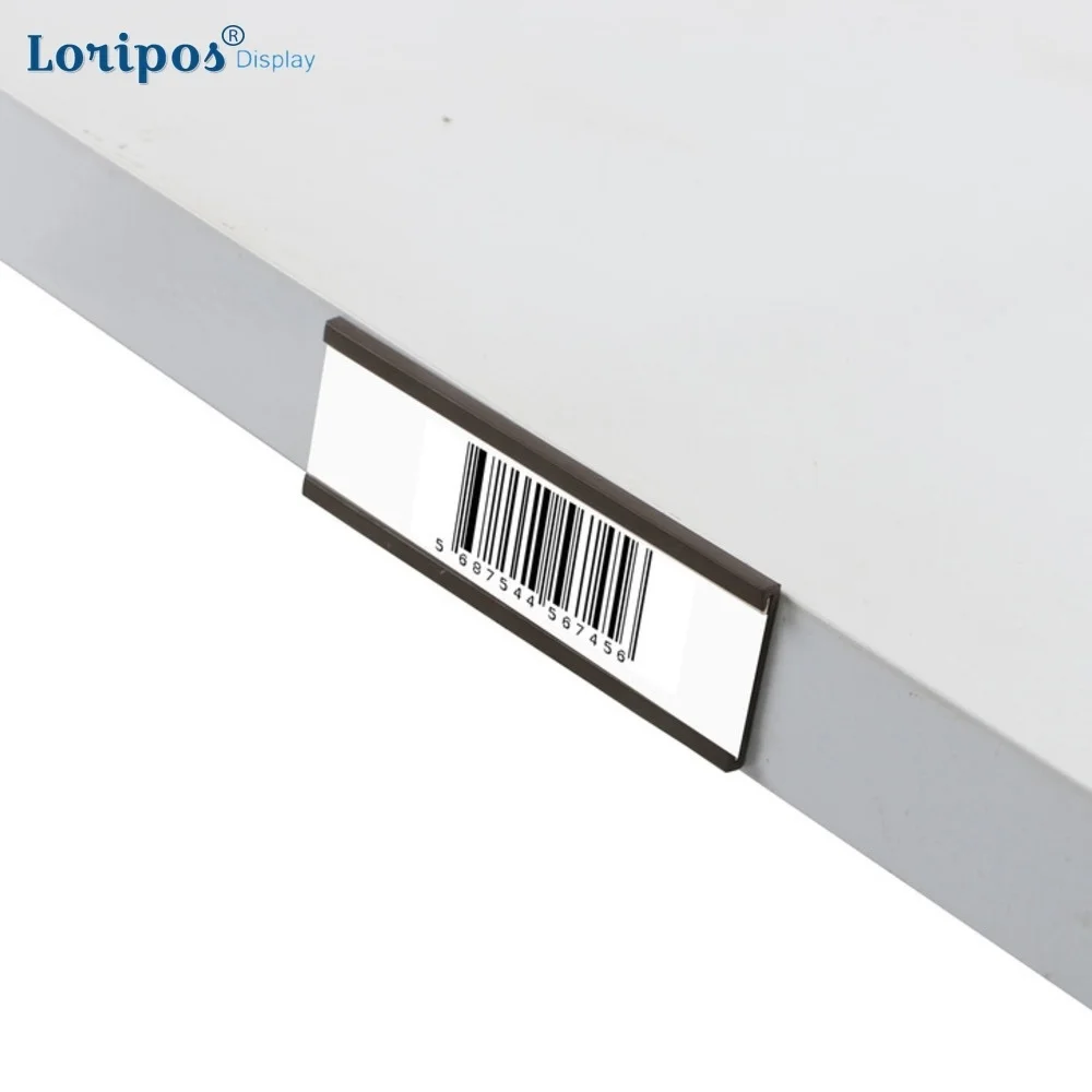 C 프로파일 마그네틱 라벨 거치대 스트립, PVC 종이 고무 자석 유연한 자석 선반 라벨 길이 100mm