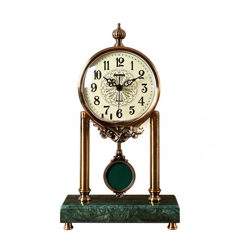 

Настольные часы в скандинавском стиле, Роскошные Большие Настольные часы с маятником для гостиной, креативные современные Винтажные Украшения Ev Saati