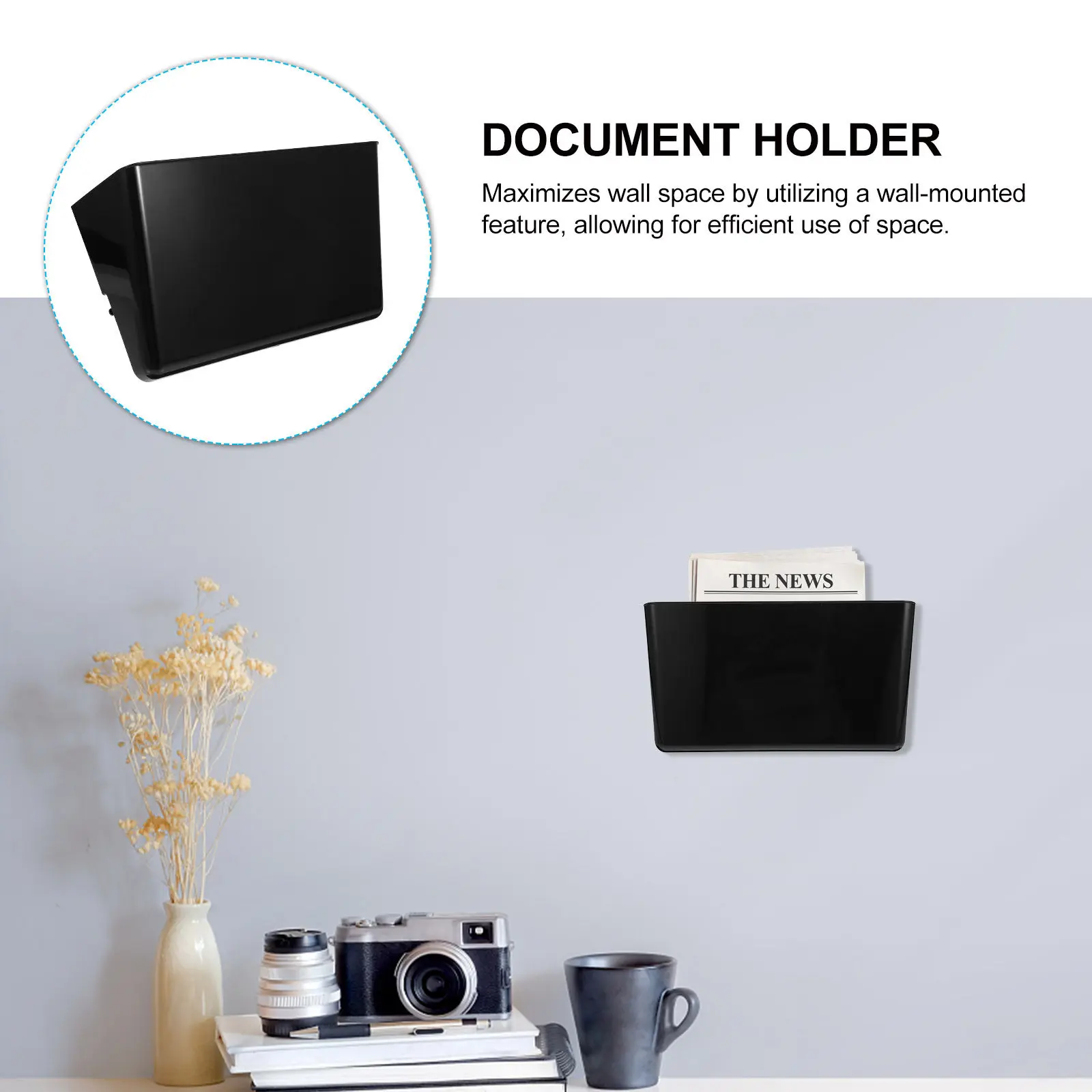 벽걸이 파일 홀더 플라스틱 벽걸이형 정리함 사무실 문서 보관 공간 절약 파일 랙 폴더