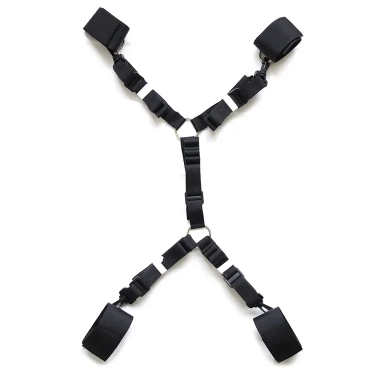 Bedroom Bondage Boutique Adjustable Belt Under Mattress Sex Toys for Couples SM Bed Fetish Restraint,Wrists 4 Ankle Cuffs