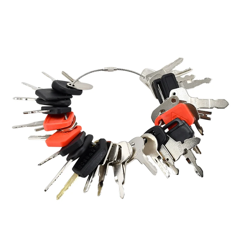 30Pcs Ignition Key Sets AT195302 H800 Compatible with Caterpillar Compatible with Komatsu Kubota
