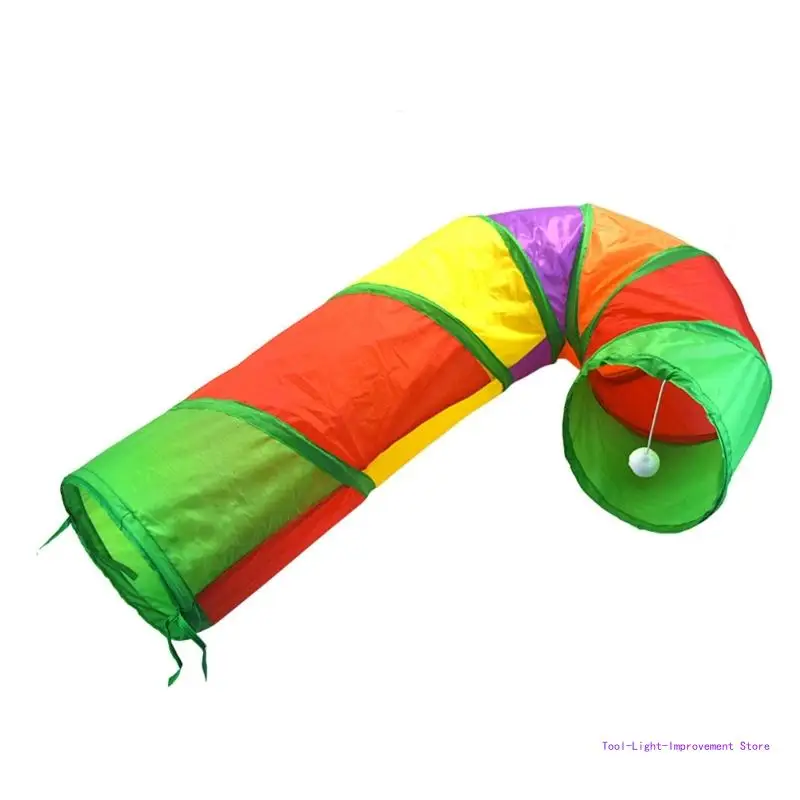 

C63E Practical Tunnel Toy Pet Tube Collapsible Play Indoor Outdoor for Cat Dog