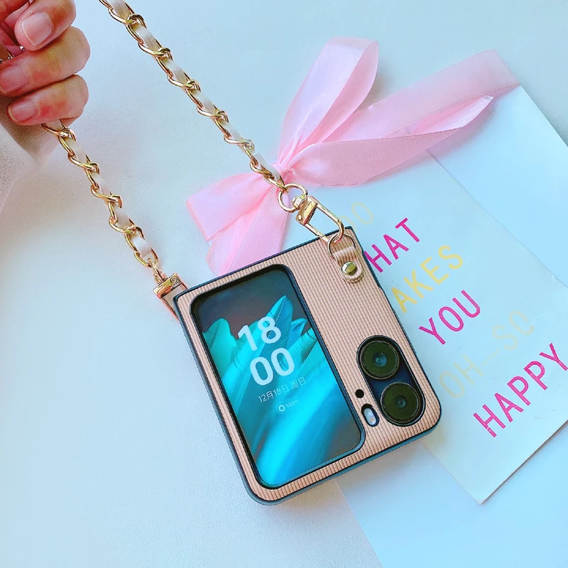 

For OPPO FIND N2 FLIP CASE with lanyard,CUTE phone case for girls,oppofindn2flipcase