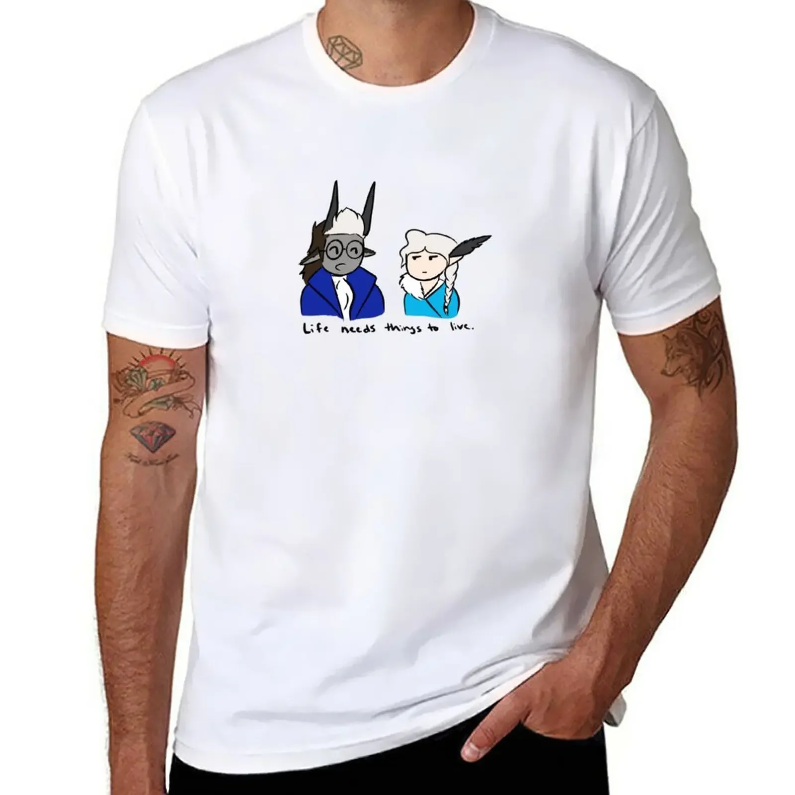 

Life Needs Things T-Shirt oversized cute tops Short sleeve tee men graphic t shirts