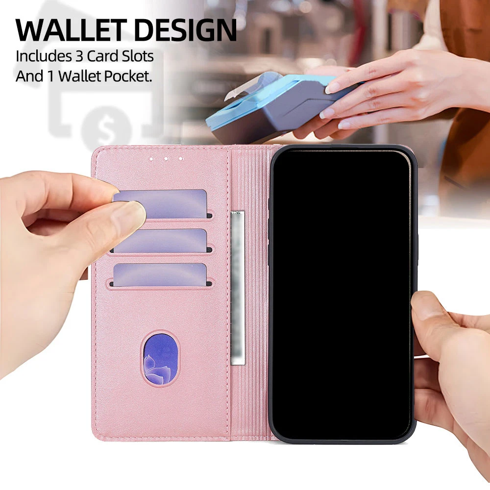 Dragonfly Flower Pattern Leather Flip Cover