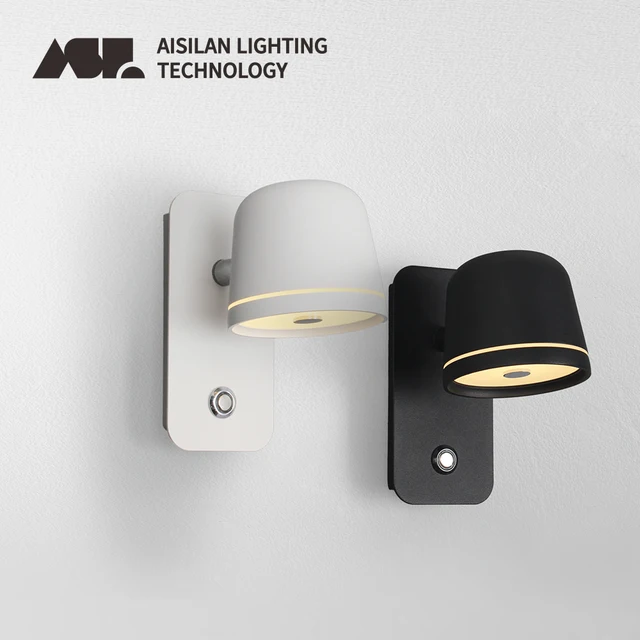 Aisilan LED Dimmable Wall Lamp with touch Switch Adjust Brightness and 3-CCT Rotation Wall reading Sconce for Bedside bedroom 2