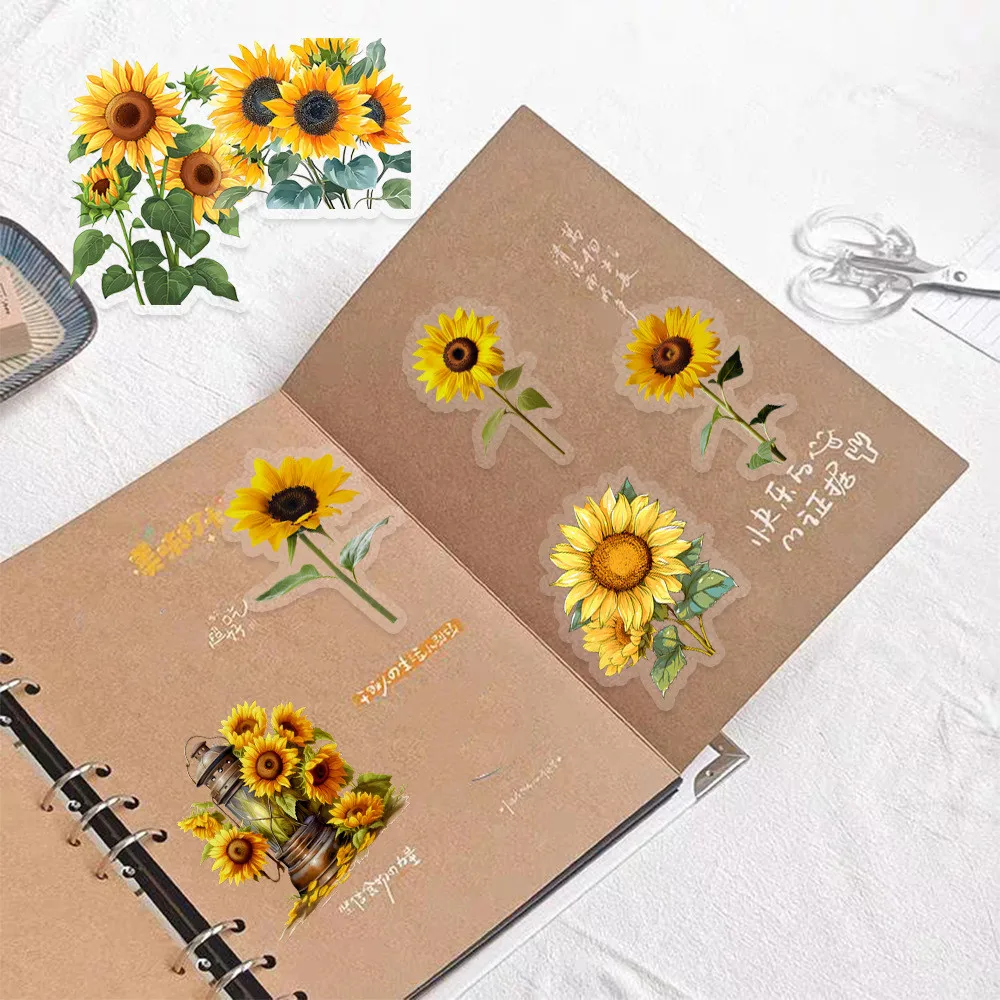 Vibrant Sunflower Stickers Collection - Perfect for Personalizing Accessories & Creative Decor