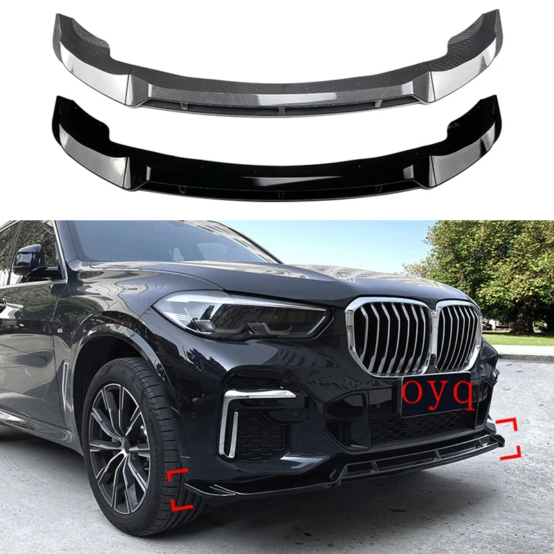 Glossy Black Front Bumper Lip For bmw X5 G05 M Sport 2019+ Car Modified