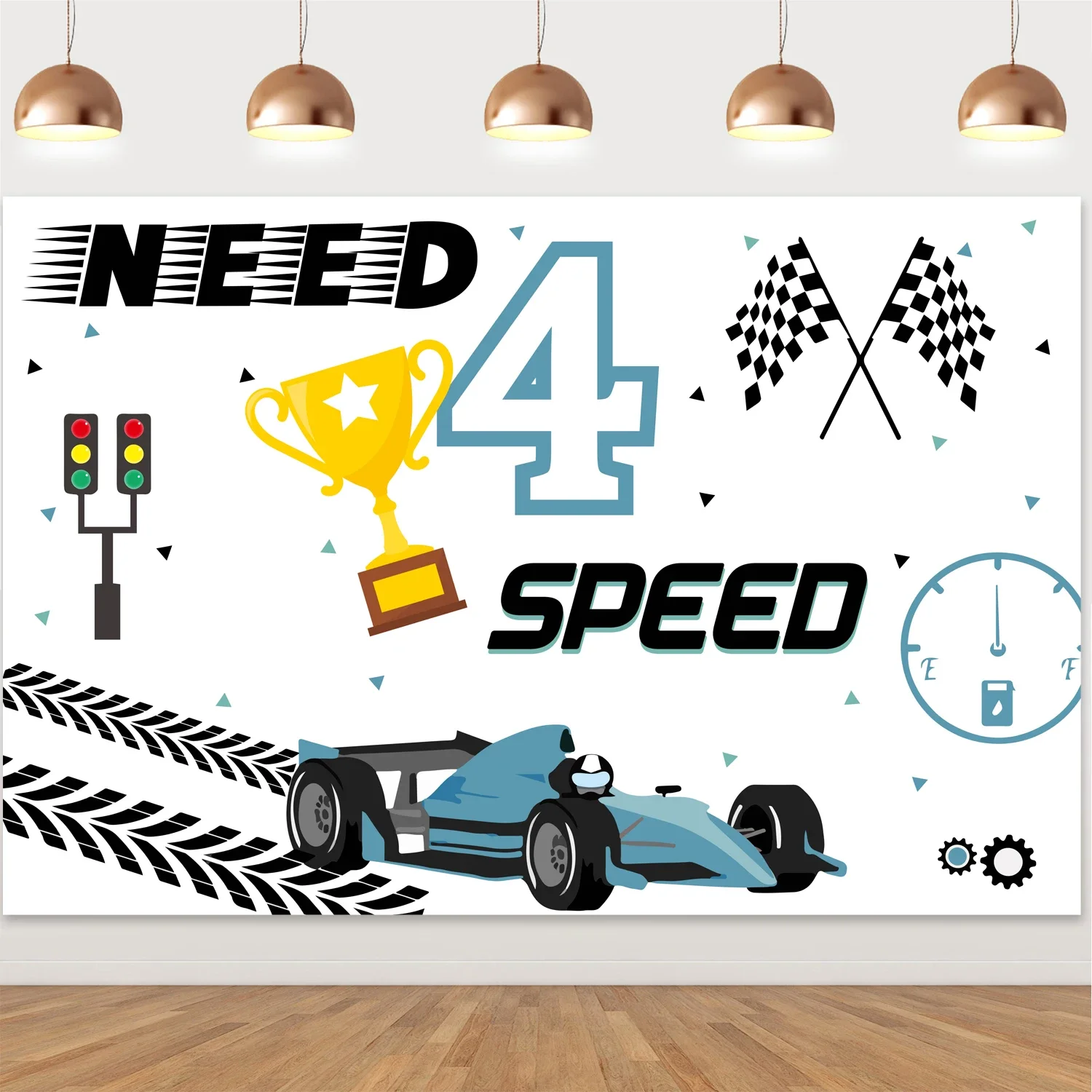 

Kreatwow-4 Speed Racing тематическая вечеринка на день рождения Decor для мальчиков и девочек, фото плакат Decoration для детей, автомобильные товары для вечеринок