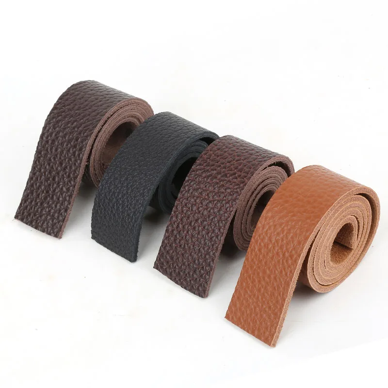 3.5mm 두께의 탑 레이어 리치 패턴 소가죽 수제 DIY 숄더백 (벨트 포함), 부드러운 가죽 숄더 스트랩, 가죽 로프