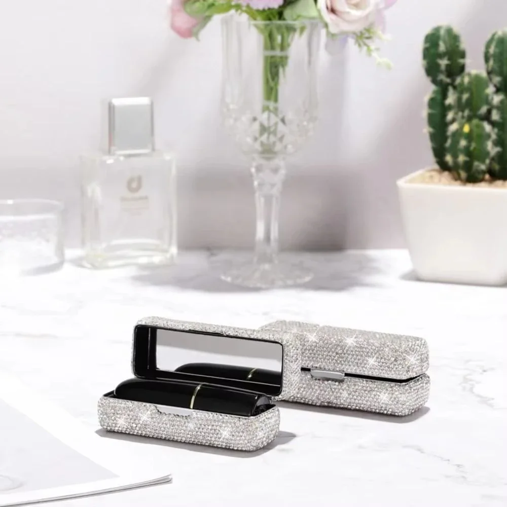 Lipstick Organizer Lipstick Bag Portable Go Out Exquisite Lipstick Box Creative Shiny Lip Gloss Storage Case Makeup Organizer 6