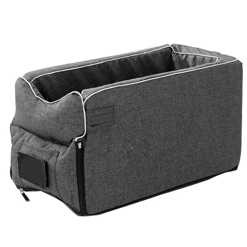 Car Seat for Small Dog Center Console Booster Pet with Protection Belts Cushion Nest