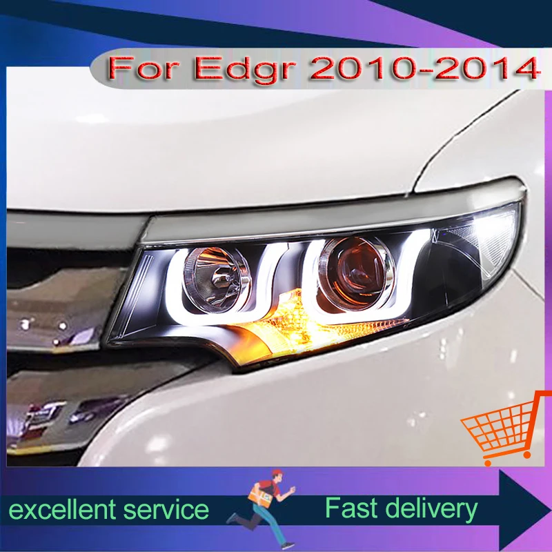 Imported-Car-Headlights-For-Ford-Edge-2010-2014-Automobile-Assembly