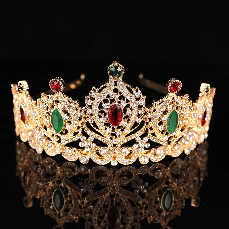 Morocco Women Hairwear Red Green Rhinestone Bridesmaid  display picture 2