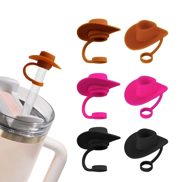 6 PCS Cowboy Cap Straw Toppers 1