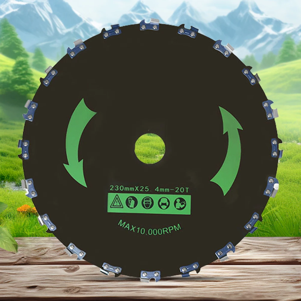 9 Inch Chainsaw Tooth Saw Blade 10000 RPM Grass Brush Cutter 20-Tooth Disc Blade for Trimming Trees Lawn Mover Head Weed Remover