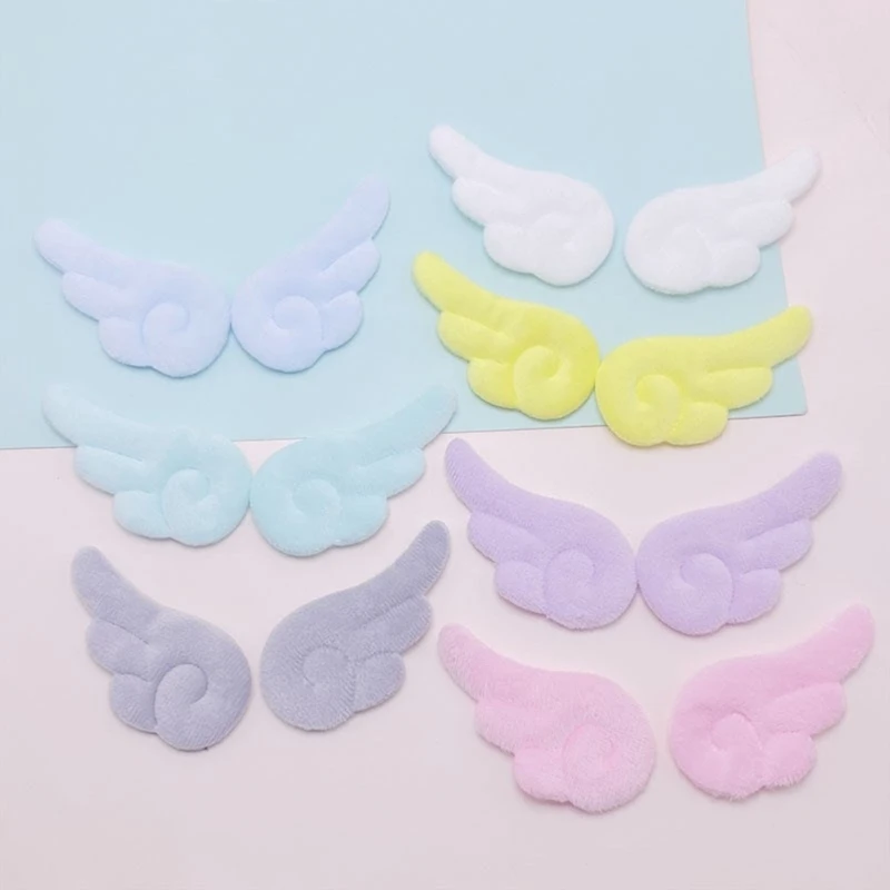 10pcs Plush Angel Wing DIY Hair Clip Accessories for Clothing &Keychain wing appliques
