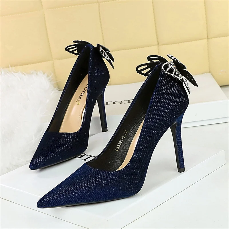 European American Style Slim Heels Super High Heels With
