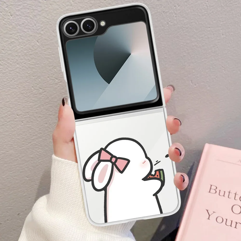 Clear Trendy Paired Couple Pattern Case - Funny & Cute Kawaii Design, Impact Resistant Shell