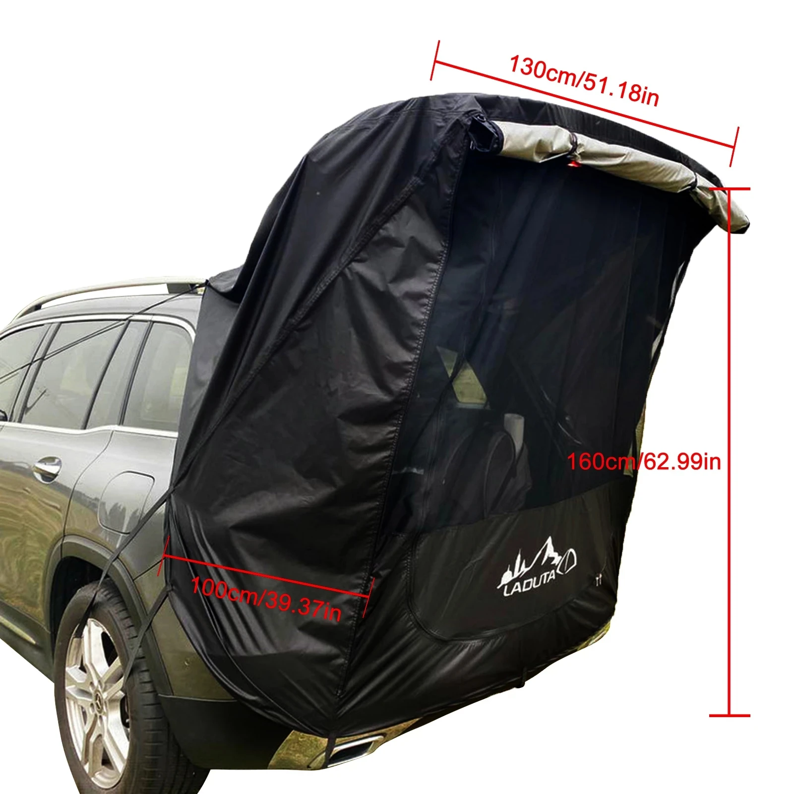 Car Trunk Tent Auto Awning Waterproof SUV Car Tail Tent Portable Trunk Awning For Camping Self-driving Travel Without Iron Pipe