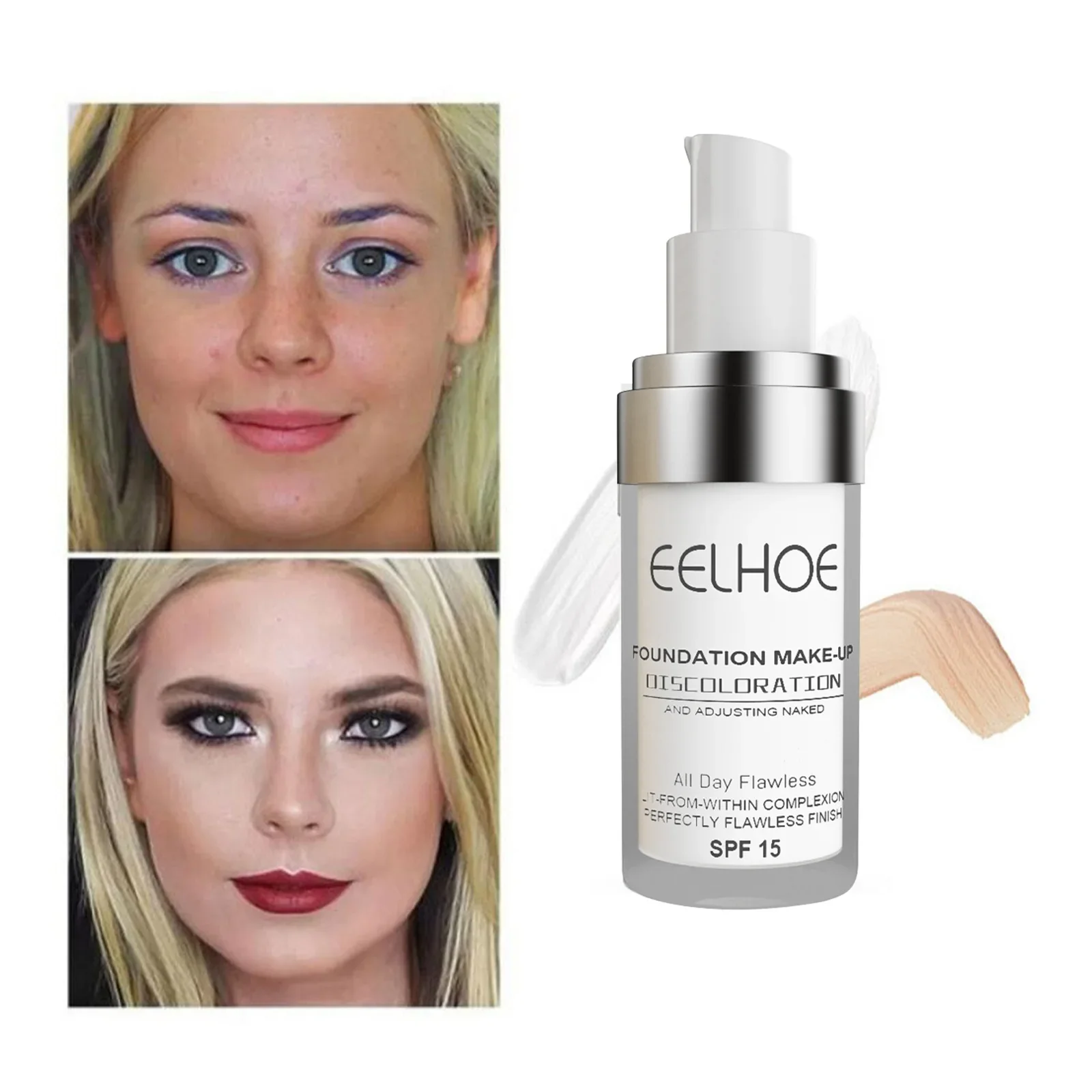 30ml Liquid Foundation Color Changing Brighten Skin Tone Concealer Moisturizing Waterproof High Coverage Base Makeup Cosmetics liquid foundation makeup cosmetics waterproof foundation
