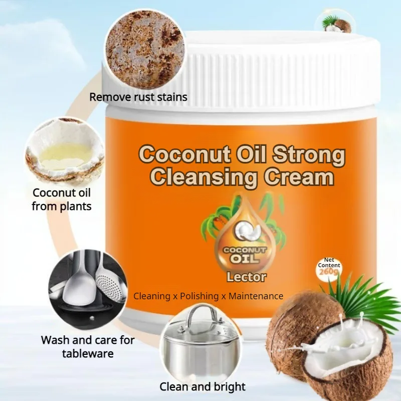Coconut Oil Powerful Stain Remover Paste Natural Deep Cleaning Antibacterial Deodorizing Oil Cleaner Household Tile Cleaning 5