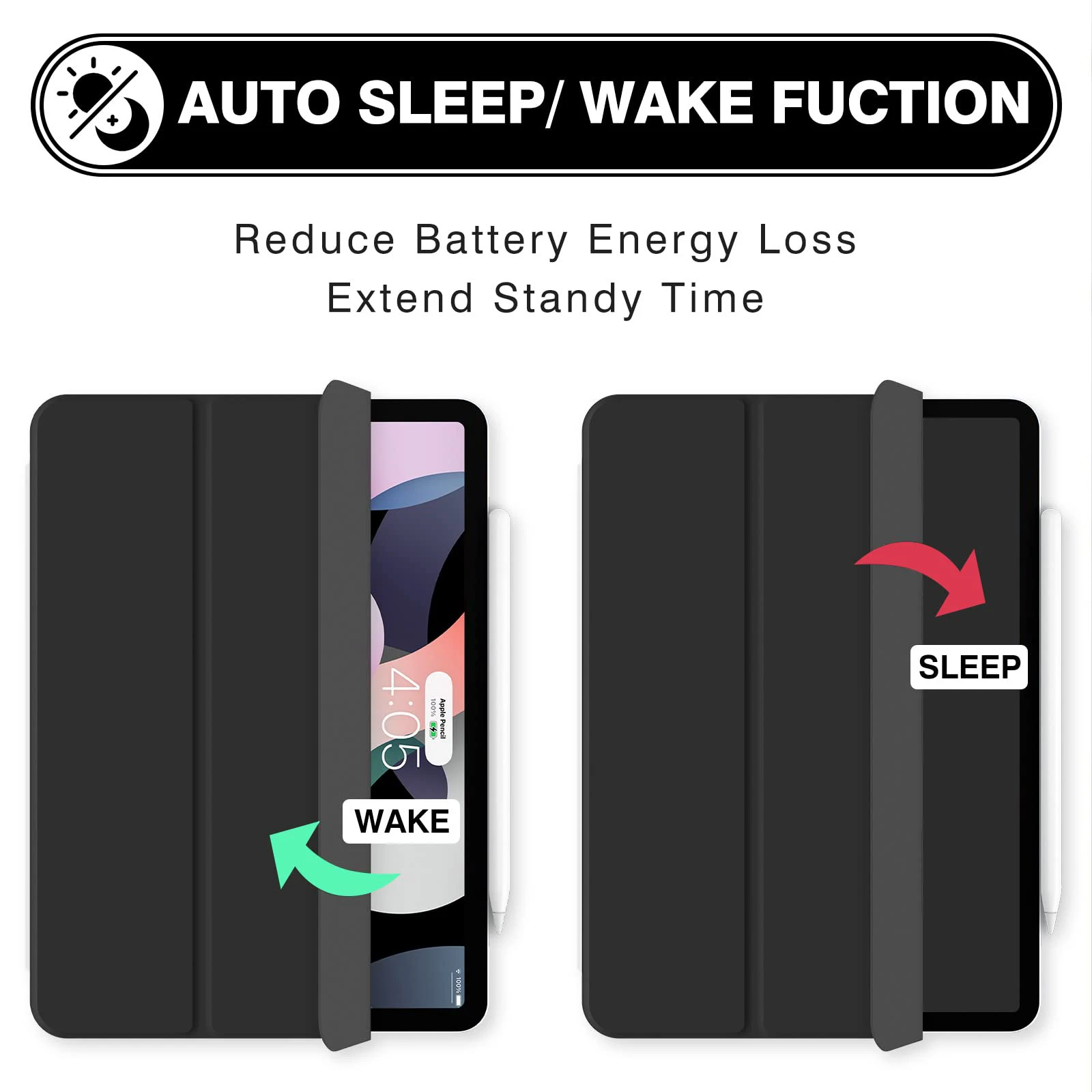 Ultra-Slim Magnetic Trifold Stand Case