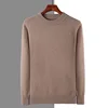 Autumn and winter new men's thick round neck 100% mink velvet sweater knitted pullover long sleeve fashion loose solid coat 3