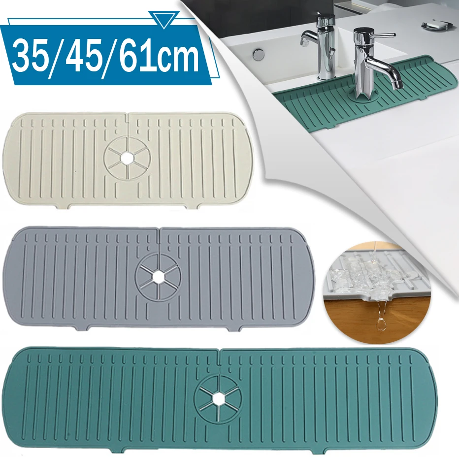 Alfombrillas De Silicona Grandes Para Secar Los Platos, Escurridor De Silicona De Secado Rápido, Alfombrilla Antideslizante Para El Fregadero