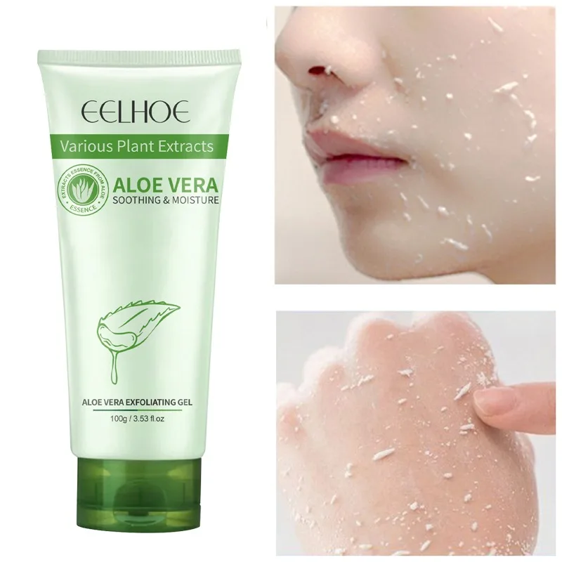 

Facial Efficient Exfoliating Gel Aloe Moisturizing Deep Cleansing Skin Scrub Remove Blackheads Brighten Skin Tone Skin Care Gel