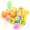 6PCS Montessori Smart Eggs 3D Puzzle Toys for Children Educational Learning Math Toy Kids Color Shape Recognize Match Easter Egg 1