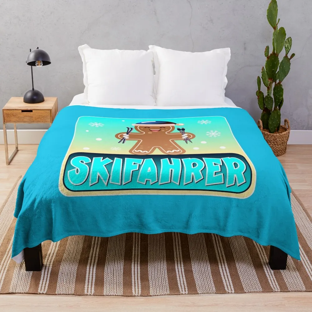 

Skiers ski vacation Throw Blanket Decorative Throw Blanket Soft Big Blanket Multi-Purpose blankets and blankets Soft Plaid