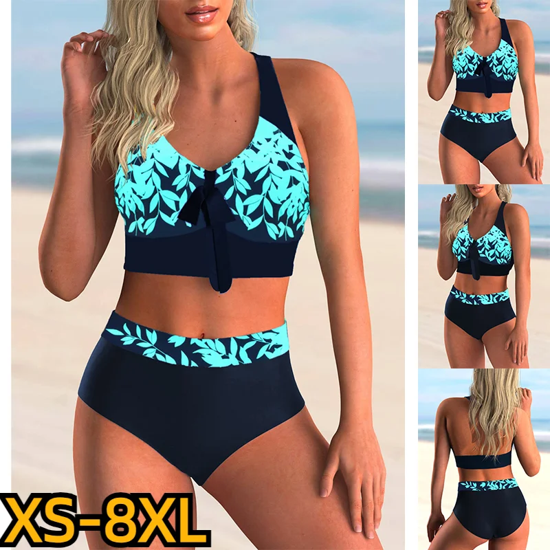 

2023 New Bikini Set Women's Fashion Two Piece Swimwear Summer Beach Monokini Sexy New Design Printed Swimwear Swimwear XS-8XL