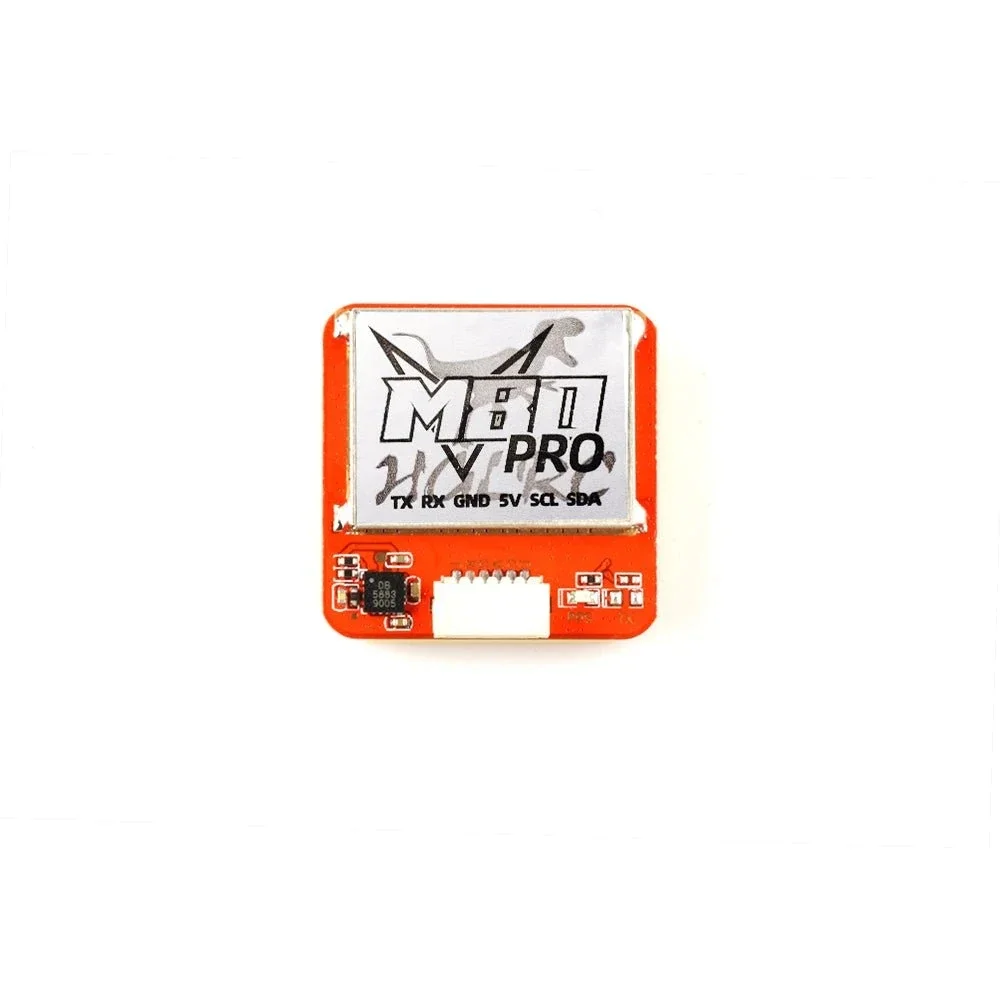 Deux modules GPS HGLRC M80PRO avec boussole pour drone FPV, prêts à être installés.