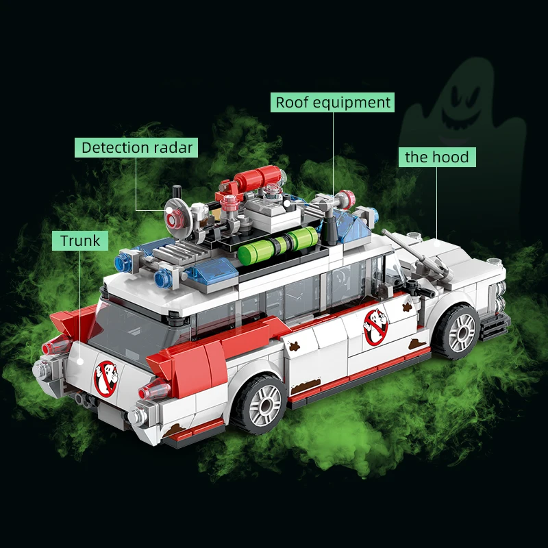 Mini Ghost Racing Car Building Blocks 562PCS MOC Model Car thumbnail 2