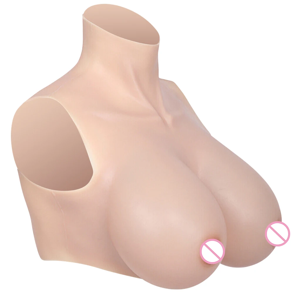 Silicone Breast Forms Drag Queen A-H Cup Cosplay Fake Boobs Bodysuit Crossdressing Breast Plate Crossdresser Chest