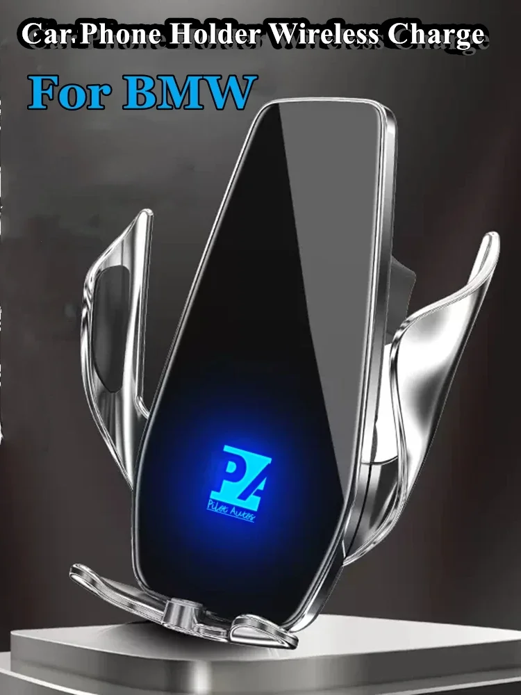 Car Cell Mobile Phone Holder Wireless Charger GPS Mount Bracket For BMW X1 X2 X3 X4 X5 X6 X7