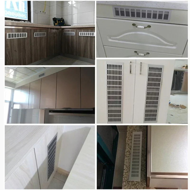 Aluminum alloy cabinet Air Vent black decoration cover Hole plug Ventilation Grille air vent grille ventilation grille air vent cover For Wardrobes Cupboar Hardware Accessories