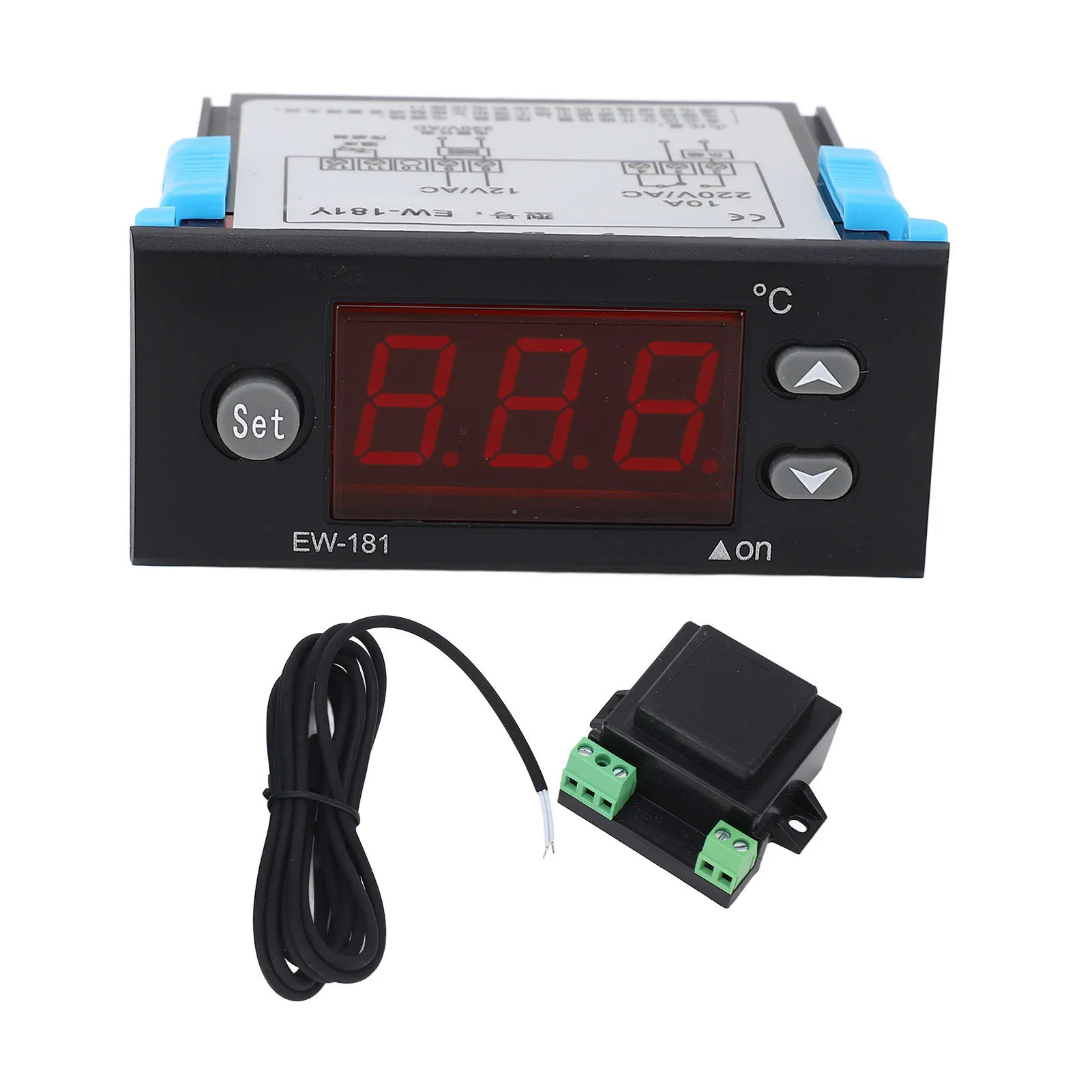 

Temperature Regulator 10A 220VAC Output AC12V Low Consumption Temperature Controller 1 Way NTC Sensor for Seafood Pool Machine