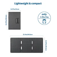 Panneau solaire pliable 60W, Portable, USB type-c, sac pliable, chargeur d'alimentation extérieur pour téléphone, randonnée, Camping, alimentations mobiles 3
