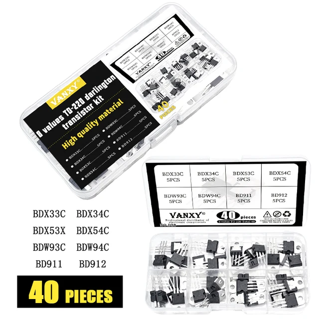 10 Pezzi Transistor BDX53C BDX33C BDX34C BDX54C TO-220 - Per Elettronica E Riparazioni - Foto 10